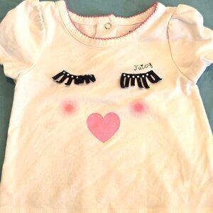 Toddler Girls Juicy Couture Eyelashes Shirt Size 12 Months